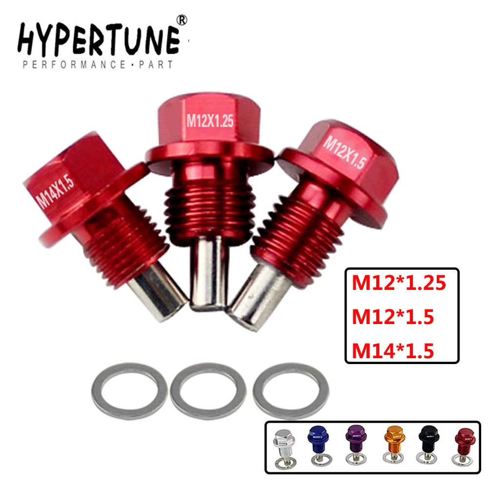 

Hypertune - M12*1.25 M12*1.5 M14*1.5 Magnetic Engine Oil Pan Drain Sump Filter Adsorb Plug Bolt HT-ODP12125/ODP1415/DOP1215