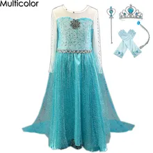Г.; Лидер продаж; высокое качество; детское платье принцессы Эльзы для девочек; вечерние платья fantasia vestidos; платье для младенцев; летние детские платья Анны на заказ