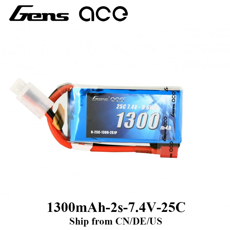 Аккумулятор Gens ace Lipo 7 4 в 1300 мАч 2S 25C аккумулятор для радиоуправляемого вертолета