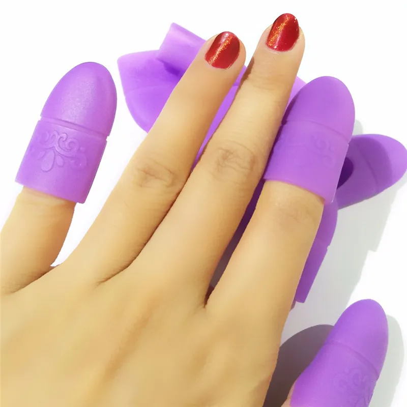

5pcs Silicone Remover Wrap Elastic Nail Art Tips UV Gel Polish Soak Off Cap Clip Reuseable Finger Manicure Cleaning Varnish Tool