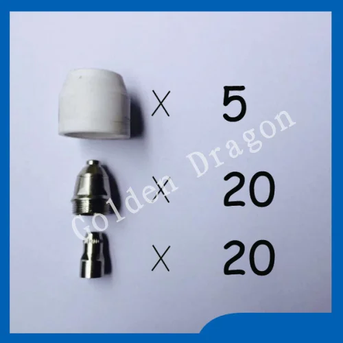 

P80 Panasonic Air Plasma Cutting Cutter Torch Consumables, Plasma TIPS,Nozzles 1.5mm,100Amp, Plasma Electrodes, 45PK
