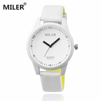 

Women's Miler watch New pu Leather Sports Quartz Watches Hot Sale! Fashion Style Analog Wristwatch Round Dial Relogs