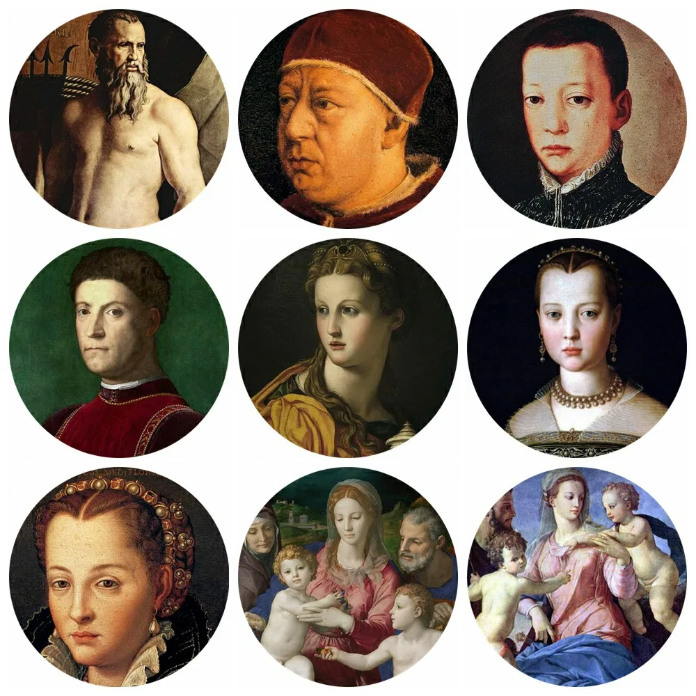 

20pcs 12~40mm Artist Bronzino Art Paintings Collection Alessandro De Medici Glass Cabochon