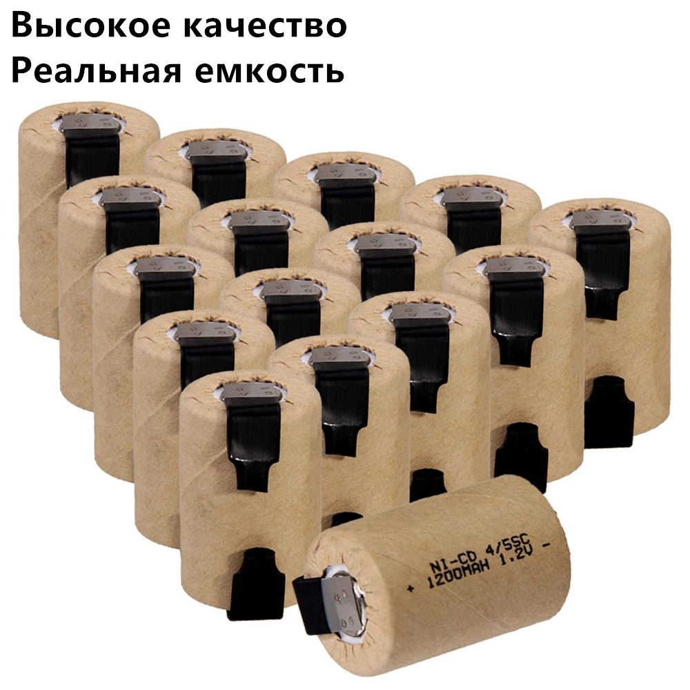 16 шт. 4/5SC батарея 1 2 V SUBC батареи перезаряжаемые 1200mah плоский верх | Электроника