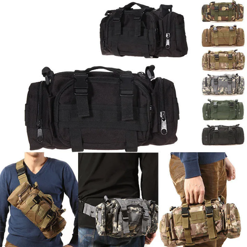 

Hot !!! Multifunction Cool Outdoor Military Tactical Waist Pack Shoulder Molle Camping Hiking Pouch Bag