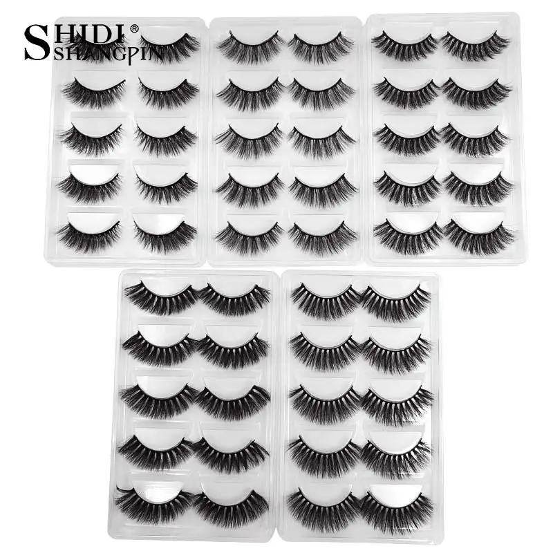 

50 lots 250 Pairs Mink Eyelashes Wholesale False Eyelashes Natural Mink Lashes Makeup False Lashes Wholesale Eyelash Extensions