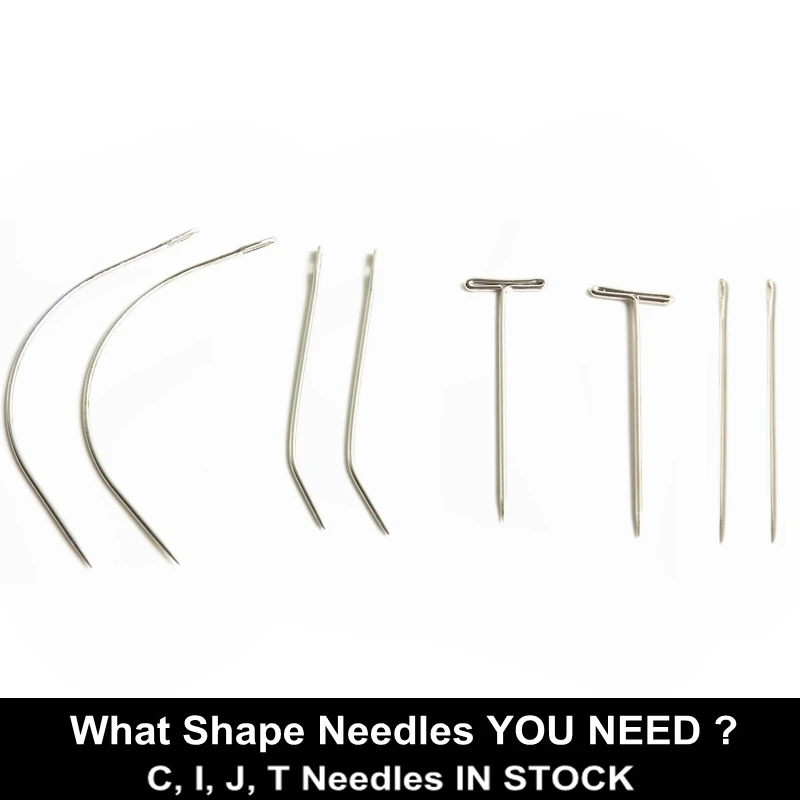 HARMONY 1000 Pieces C I J T Type Hair Weaving Sewing Needles Pins for