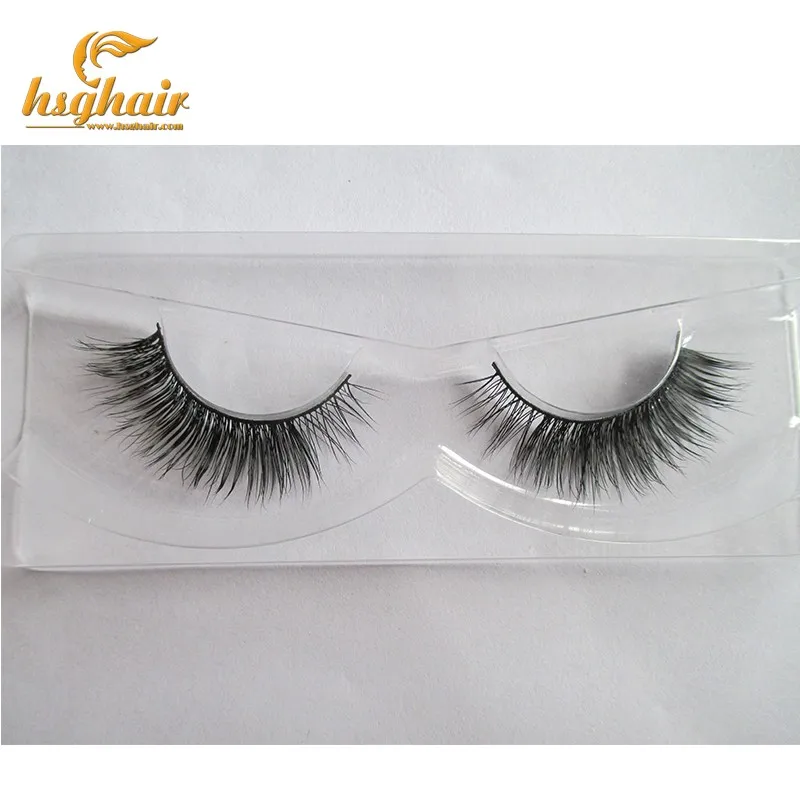 Lovely hand made 1 pair/lot Natural looking Mink eyelashes 100 real