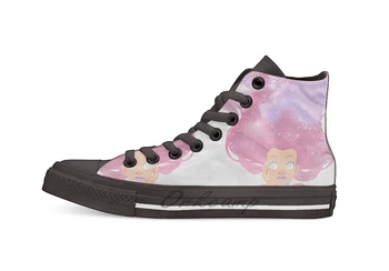 

Galaxy hair Design breathable Casual High Top lace-up Canvas shoes sneakers For Drop shipping