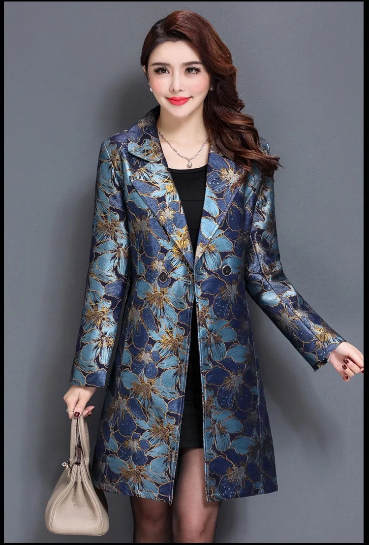 Casaco feminino plus size, casaco longo estampado
