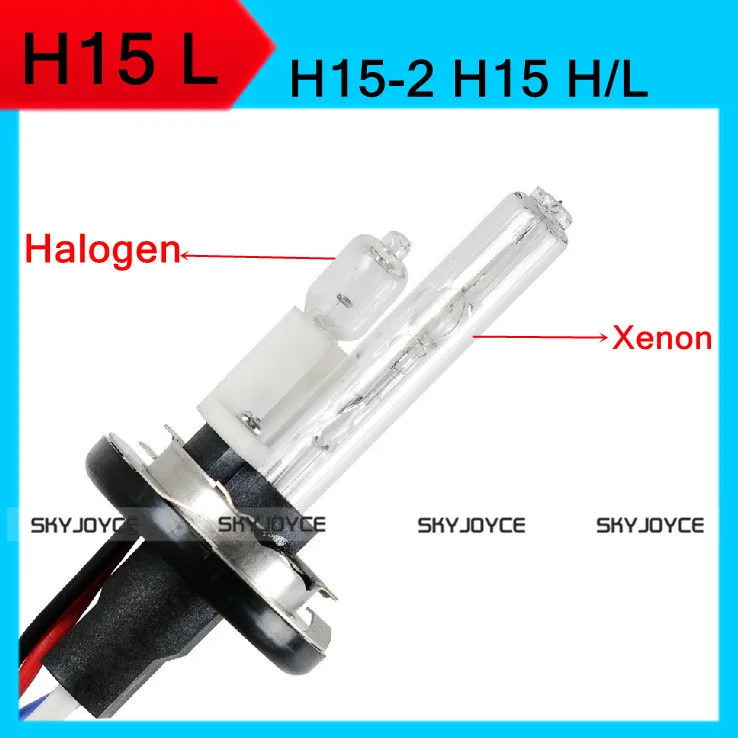 2X ксеноновые фары 12V 35W 5000K H15L hid ксеноновая лампа 6000K H15-2 белый Замена лампы H15 для