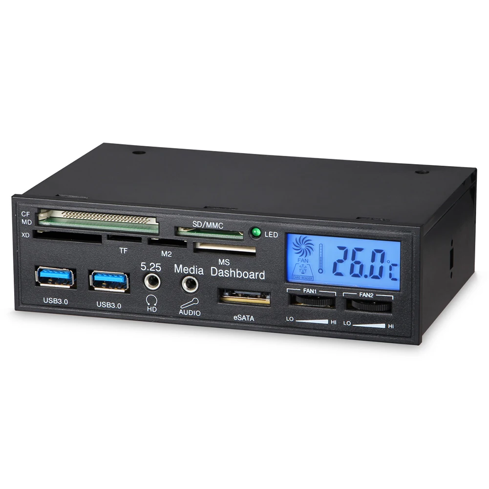 Multifuntion 5 25 Media Dashboard Card Reader usb3 0 front panel drive bay desktop computer