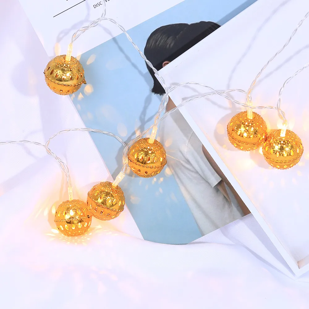 1,5 м/3,0 м круглый шар струнный светильник для рождественской спальни декоративный светильник s вечерние домашний декор наружная внутренняя Рождественская струнная лампа