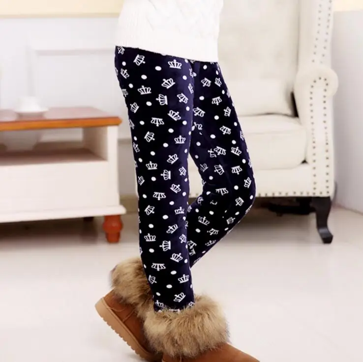 Новые детские зимние плотные бархатные леггинсы для мальчиков и девочек импортные брюки с принтом детские брюки кашемировые теплые штаны - Цвет: 05