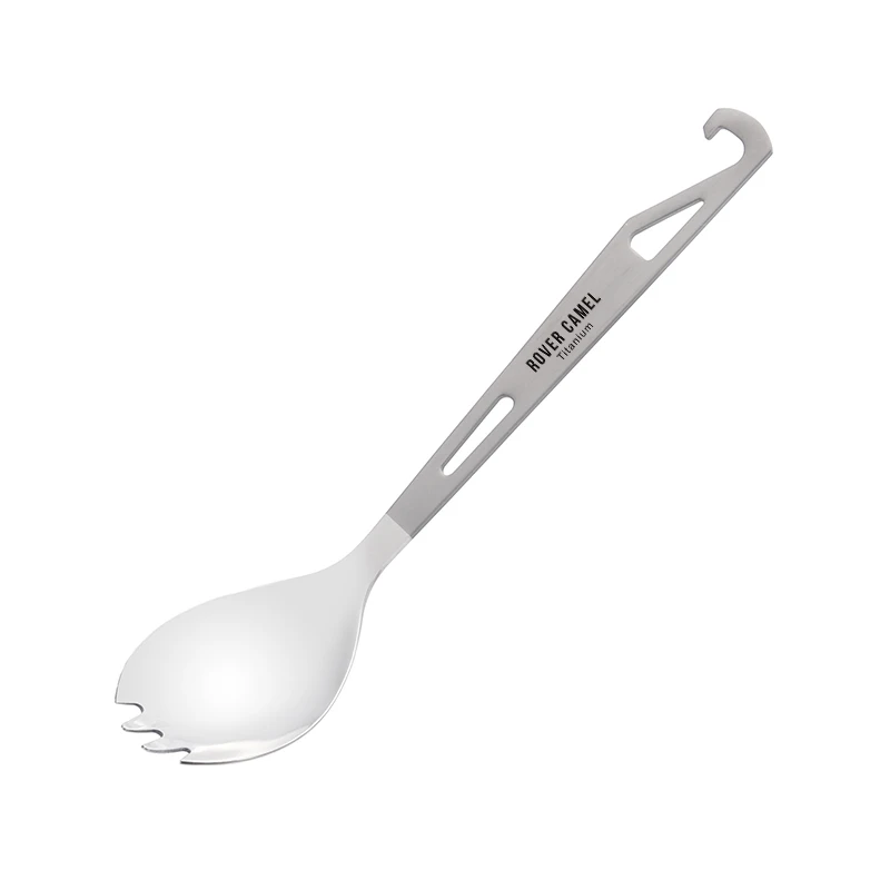 Rover Camel Pure Titanium stainless folded spoon spork knife spoon with opener flatware Cutlery