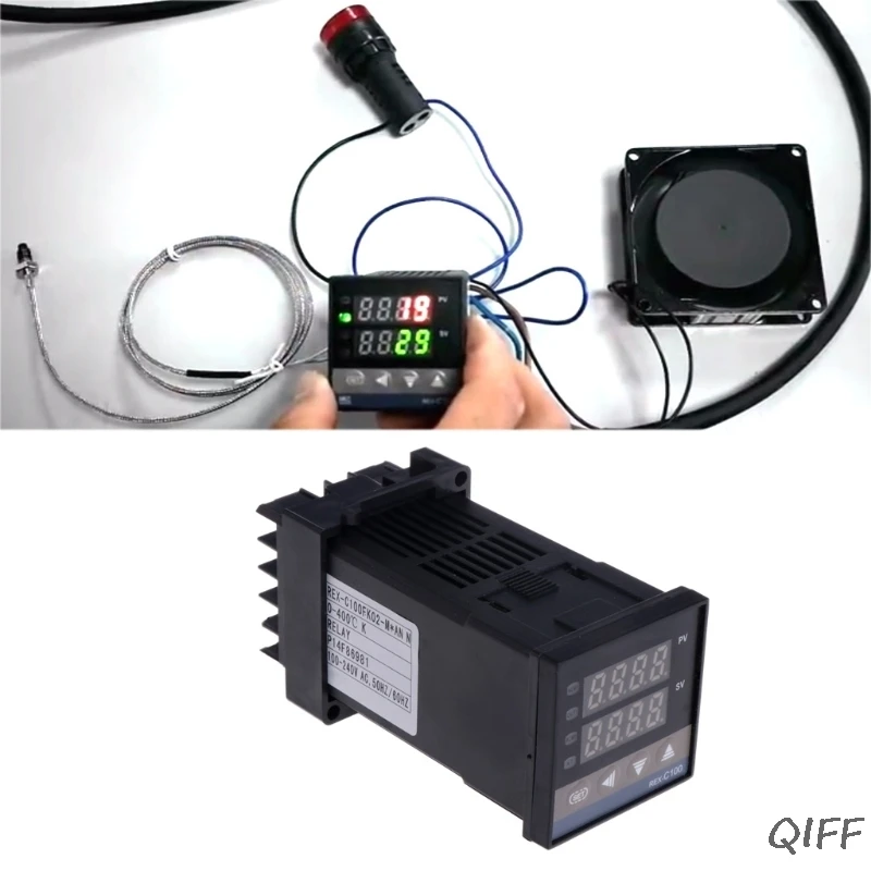 

PID Digital Temperature Controller REX-C100(M) 0 To 400C K Type Relay Output Mar28