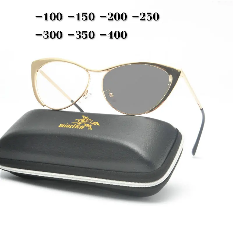 MINCL, модные женские солнцезащитные очки с переходом, фотохромные очки, Ретро стиль, женская розовая Золотая оправа, оптическая зеркальная коробка для чтения, NX - Цвет оправы: gold-250