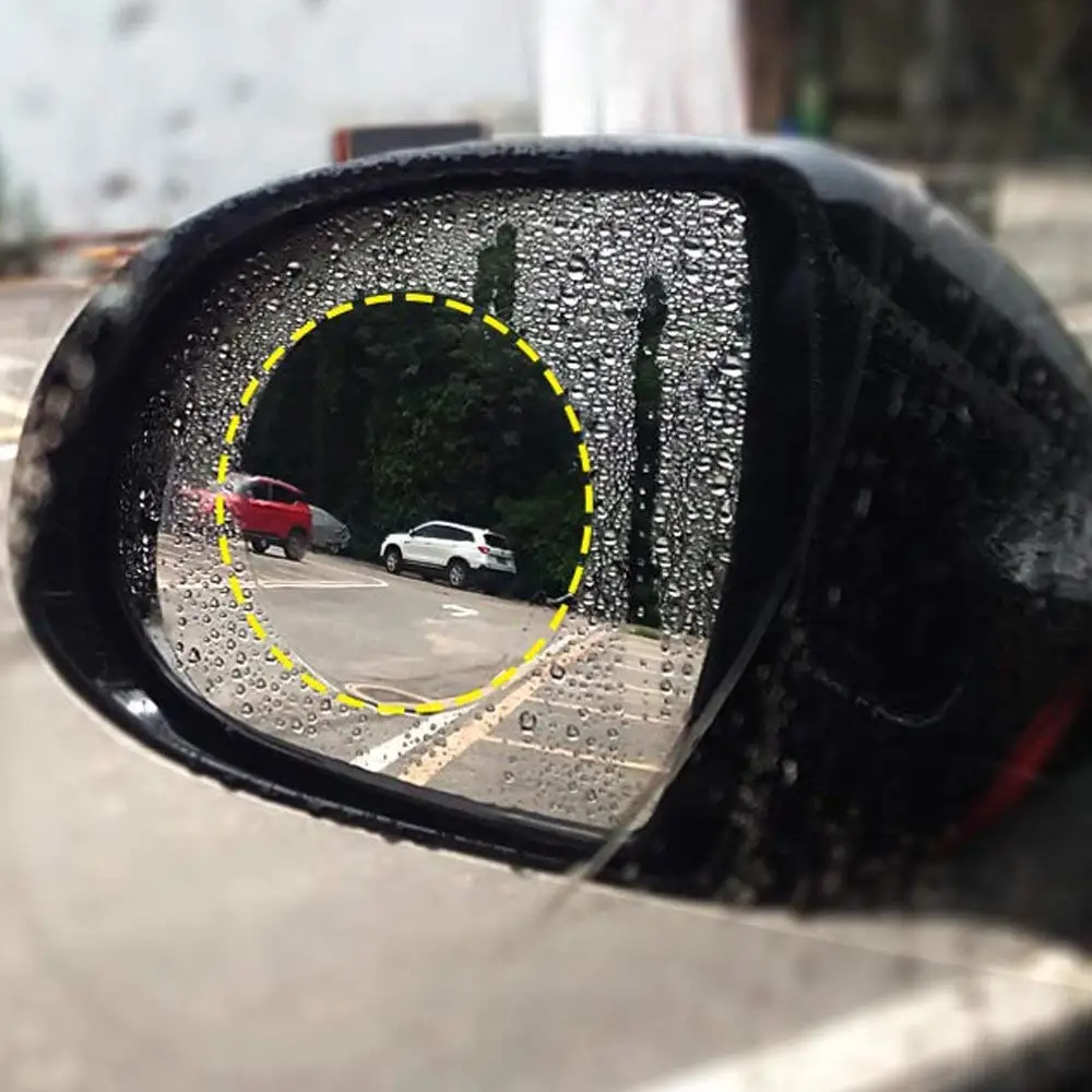 Автомобильное зеркало заднего вида дождестойкий фильм, 2 шт Водонепроницаемый непромокаемый зеркало заднего вида окна Прозрачная защитная пленка анти туман