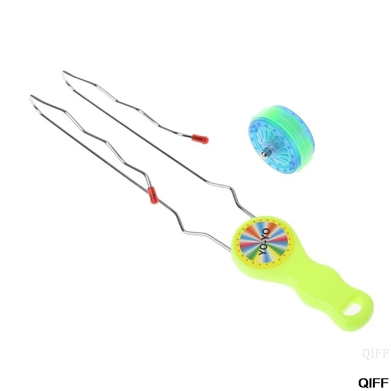 chuwa LED YOYO Ball Colorful Flashing Magic Rail Rolling Flywheel Toy Kids Play Gifts 