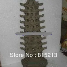 Bi00449 23 дюймов Китайский Pure Bronze Ручной Пагода Статуя