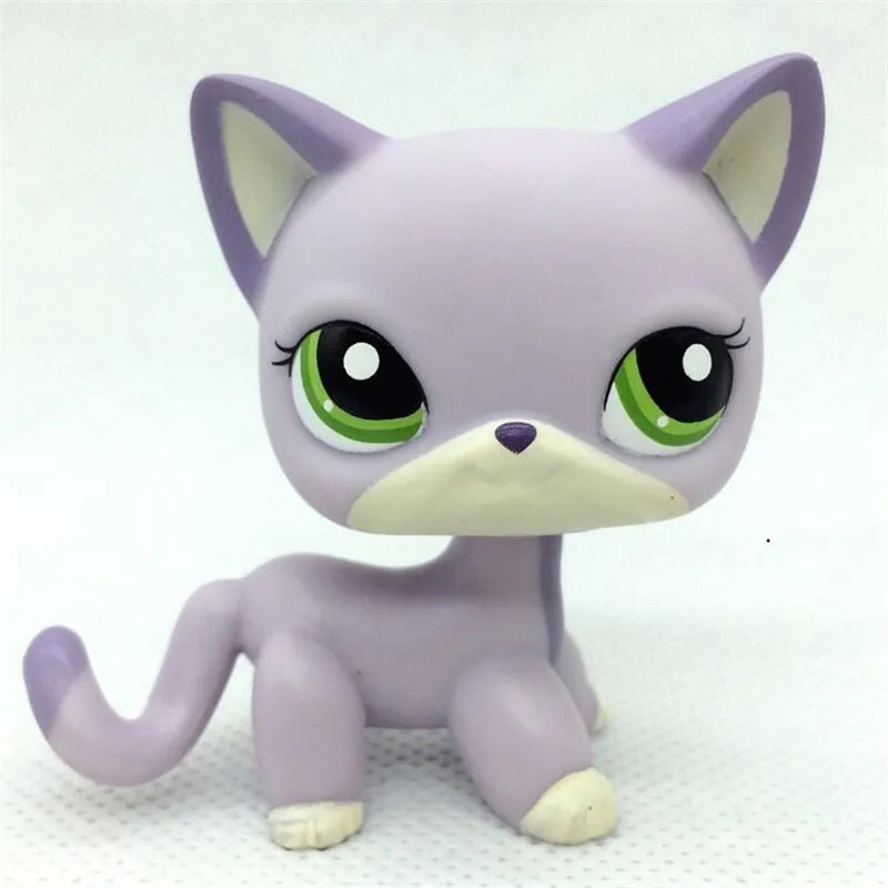 Настоящий Pet Shop Lps игрушки коллекции стоячий Короткий волос Кот белый табби черный такса собака колли большой датчан - Цвет: 37