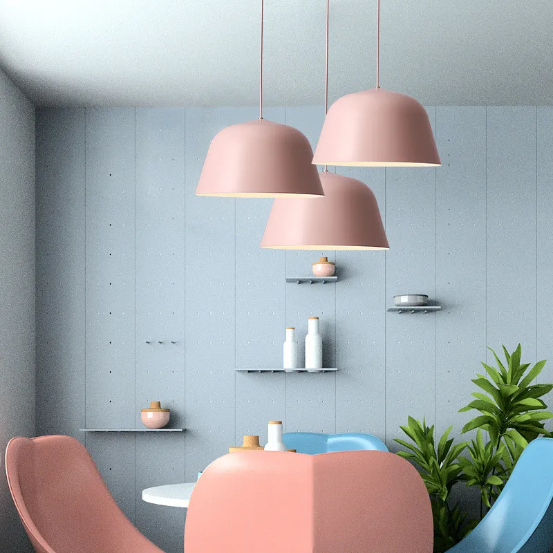 

Modern Pendant Lamp Colorful Droplight Metal Pendant Lighting Glass Shades Suspension Light For Bar Dining Room Bedroom Coffee