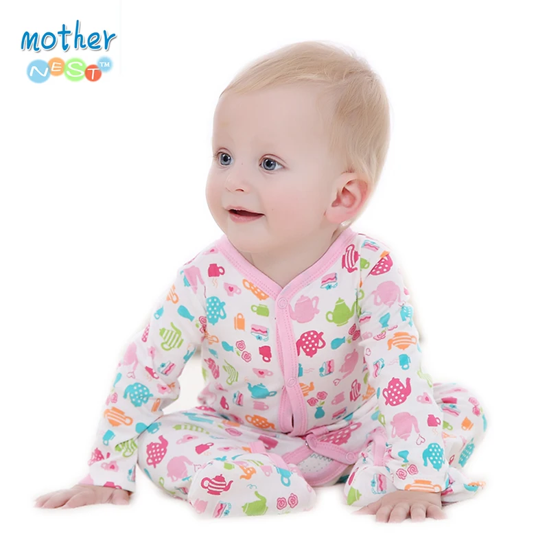 Baby Rompers Ropa Bebe хлопок новорожденных младенцев 0-12 M Девочки Мальчик одежда Комбинезон Ромпер Одежда для новорожденных