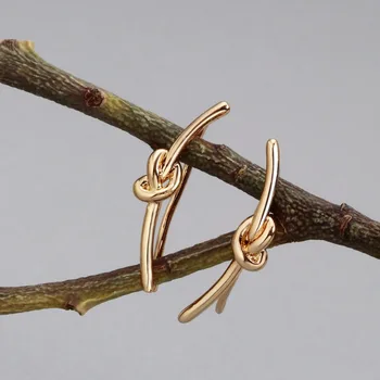 

Chandler Vintage Best Friends Long Wire Thread Ear Climber Earrings Geometry Knot Handmade Personality Trail Pin Earring