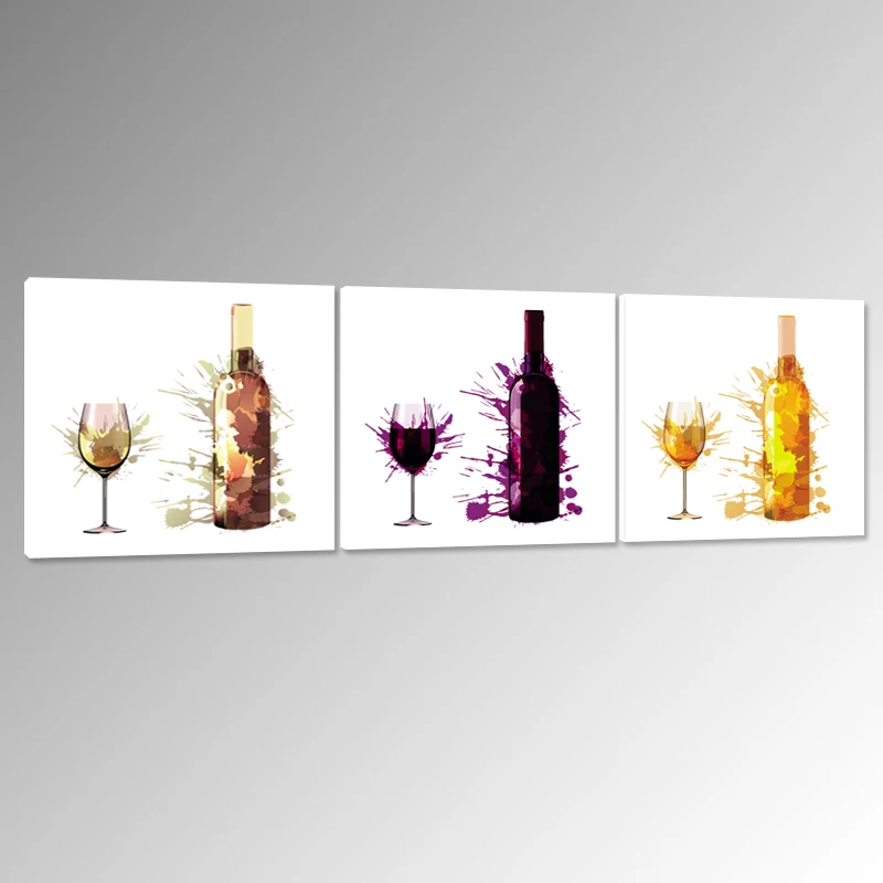 Modern Home Decorative Painting Abstract Wine Bottle Wall Art For Home