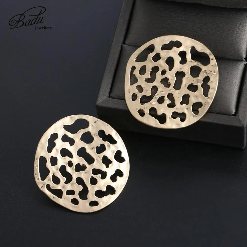 Badu круглые полые серьги для женщин, модные геометрические панк серьги, новинка, горячая распродажа, ювелирные изделия,, подарок для девушек, вечерние