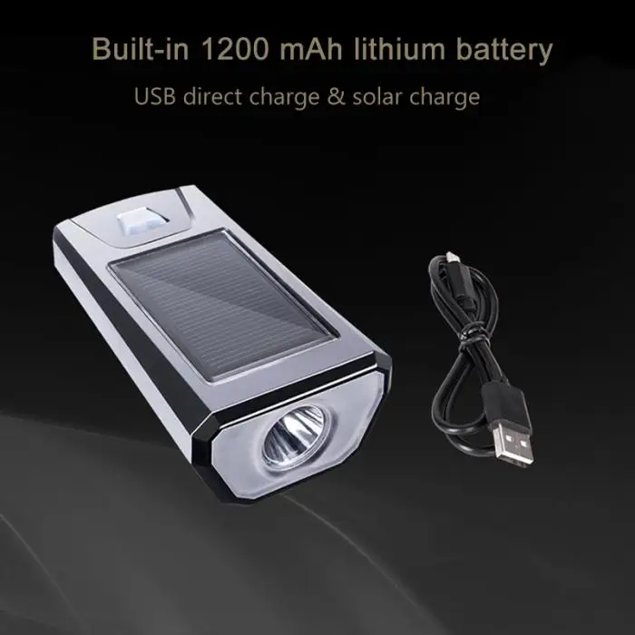 Горячие фонари для велосипеда солнечной энергии USB Перезаряжаемый свет лампы передние фары для езды на велосипеде MCK99