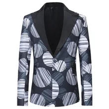 Мужской костюм с блейзером, пиджак, приталенный, Свадебный, в горошек, с принтом, костюмы, пальто, плюс размер, повседневные топы для мужчин, Элегантные Формальные вечерние Пиджаки для ужина