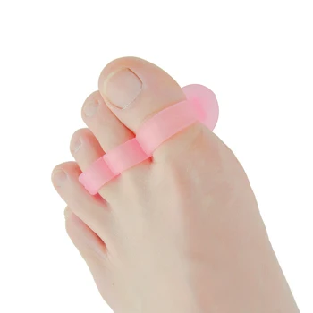 

4Pcs pink Silicone Hallux Valgus Corrector Orthopedic Toe Separator Pedicure Feet Care Toe Straightener Protector D0614