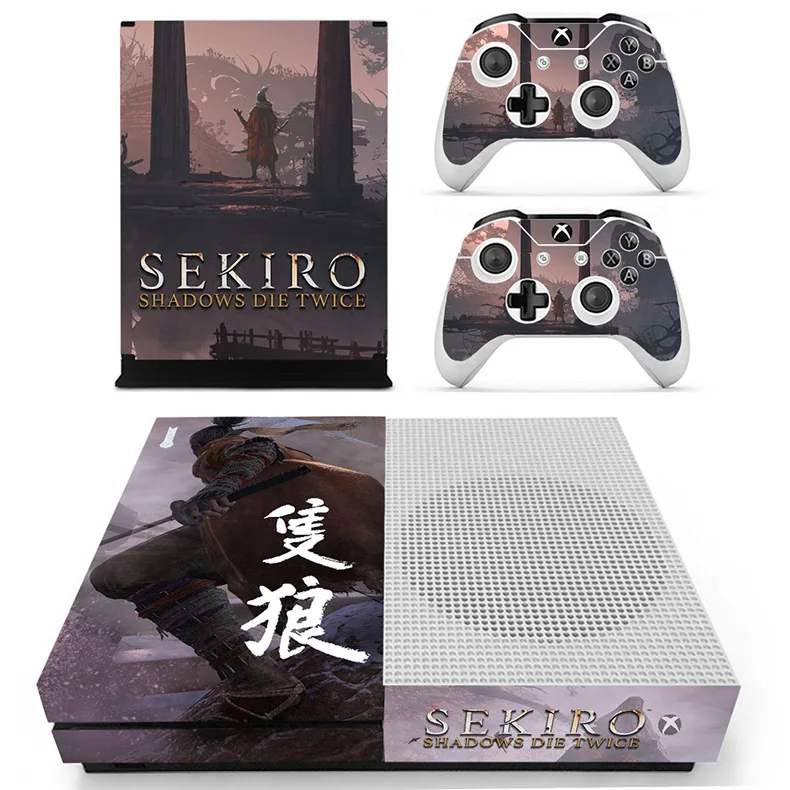 SEKIRO Shadows Die Twice Skin Наклейка s для Xbox One S Наклейка vinilo pegatina для Xbox one тонкая консоль и два контроллера шкуры - Color: YS-xboxoneS-1650