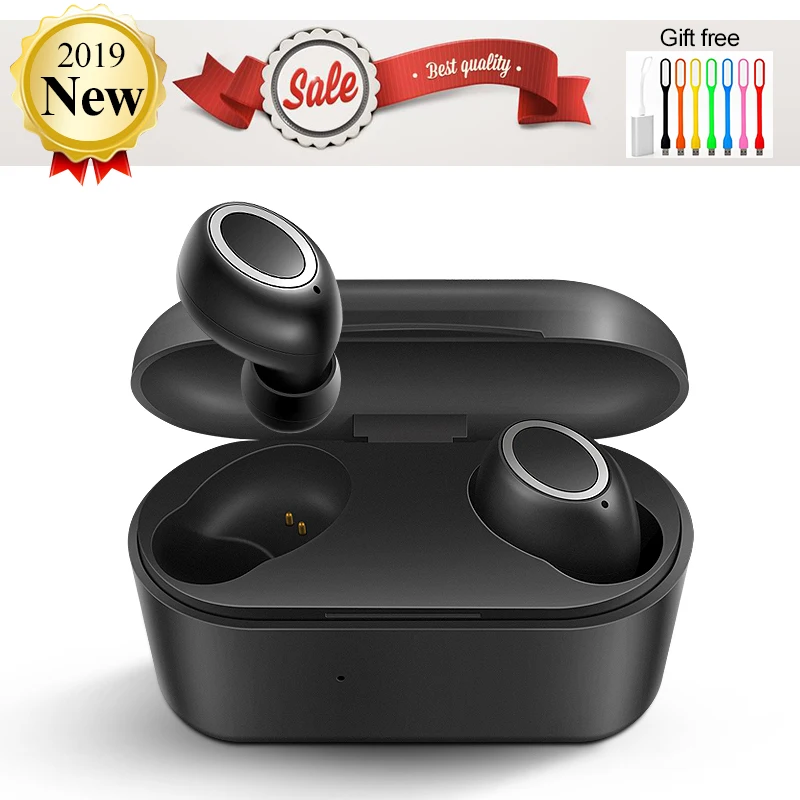

Head Set Head Ear Phones Hands Free Sluchawki Bluetooth 5.0 Earphone Headset Wireless TWS Touch Mini for xiaomi all smartphone