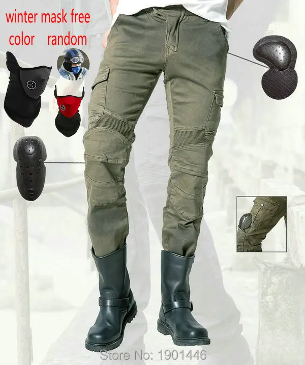 

Free shipping uglyBROS UBS06 motorpool-army green pants motorcycle daily riding casual jeans protection knight leisure trousers