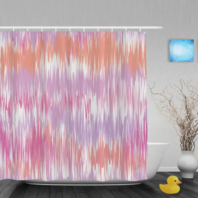 Pink Ikat Seamless Pattern Design Bathroom Shower Curtain Unique Pink Ikat Seamless Pattern Design Bathroom Shower Curtain Unique Designed Curtains Waterproof Polyester Fabric With