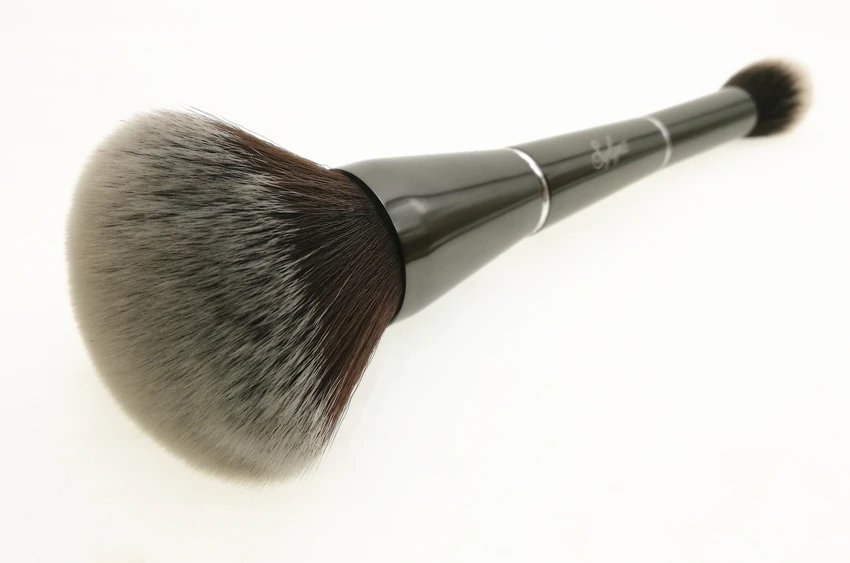 Sylyne 2 in 1 bronze& glow contour brush double-ended mega powder and highlighter blusher kabuki face makeup brushes