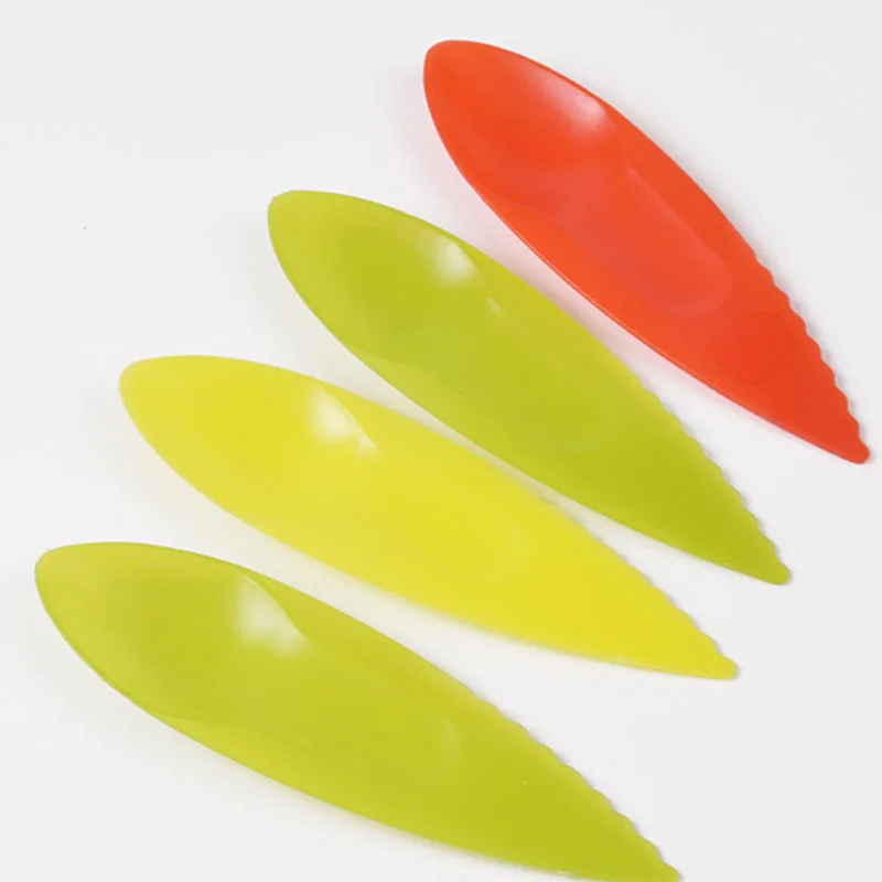 3 шт./компл. Лидер продаж высокое качество разные цвета 2 в 1 Пластик фрукты Ножи киви ложка Кухня аксессуары