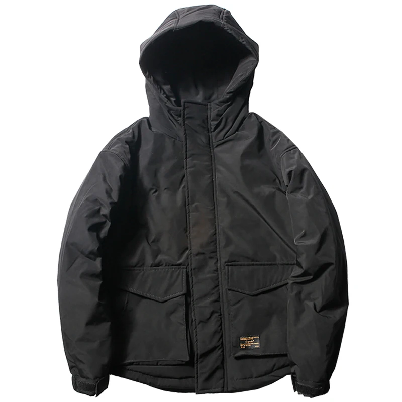 Men Winter Padded Jackets Warm Winter Coats Men Clothes Thick Warm Zipper Jacket  Black Large Size Hooded  Coat  2019 Sale  (5)