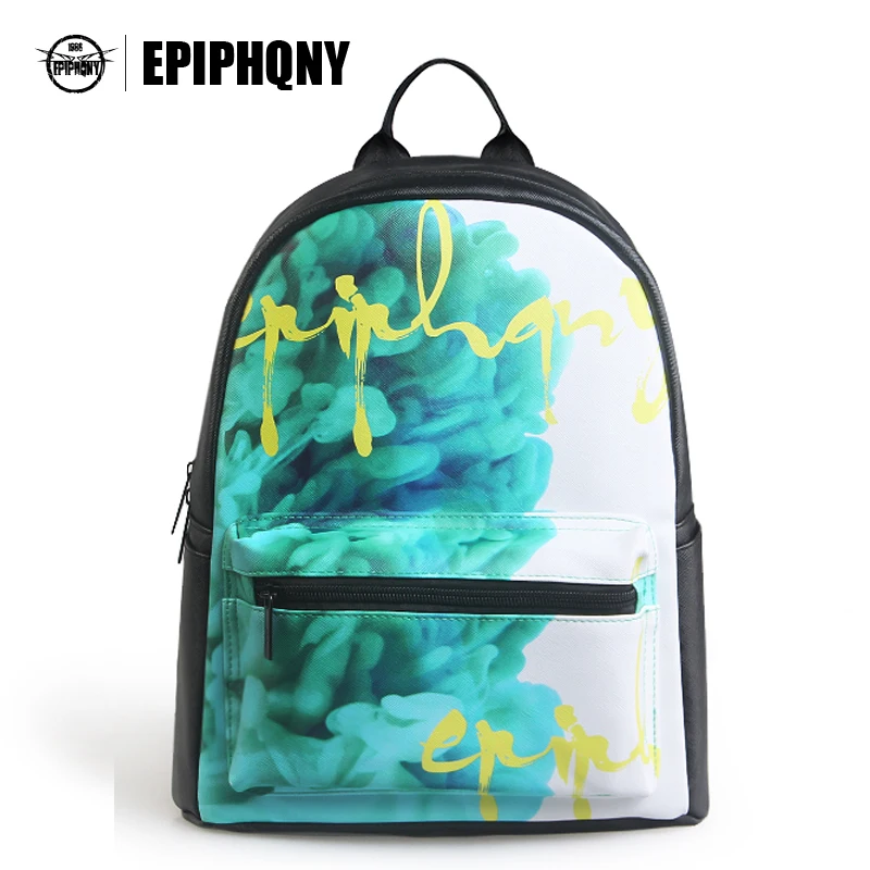 

Epiphqny Brand Contrast Color Printing Backpack Logo Digital Pattern Mini Shoulder Bag for Girl Waterproof Small Trip Daypack