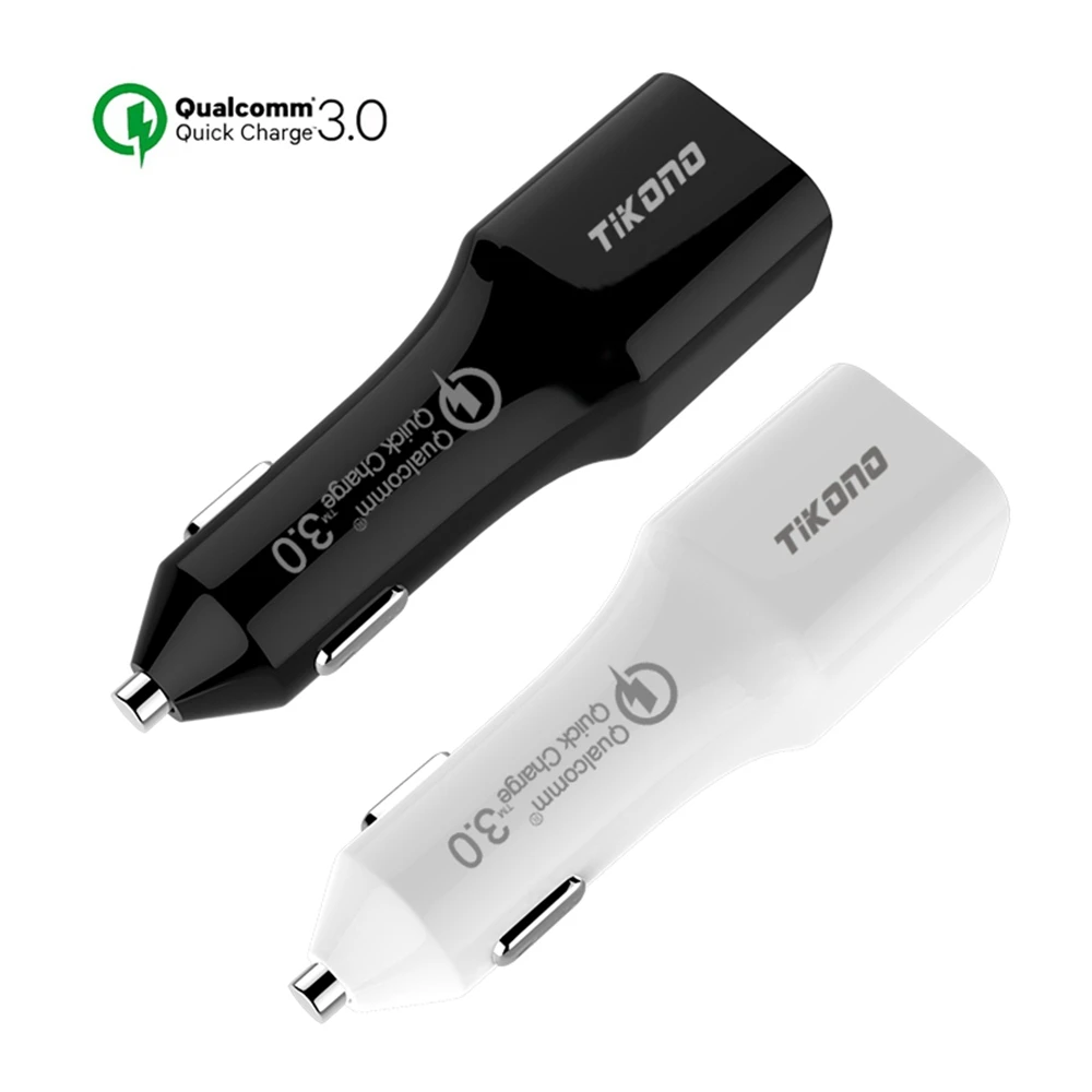 

Tikono Universal USB Car Charger Quick Charge 3.0 Double USB Car Charger For Samsung HTC LG Xiaomi Mi5 QC 3.0 Fast Car Charge
