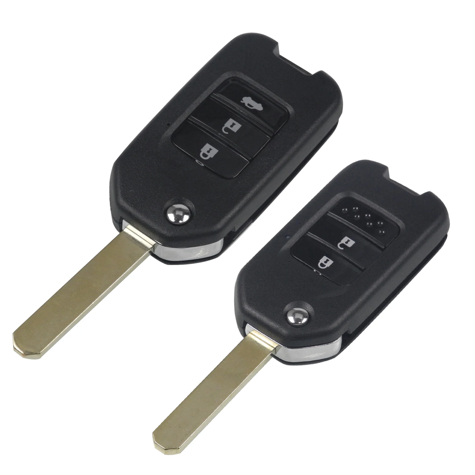 

Jingyuqin 3 Buttons Folding Flip Remote Key Shell for Honda GREIZ Civic City XRV Vezel Key Shell Case Car-styling