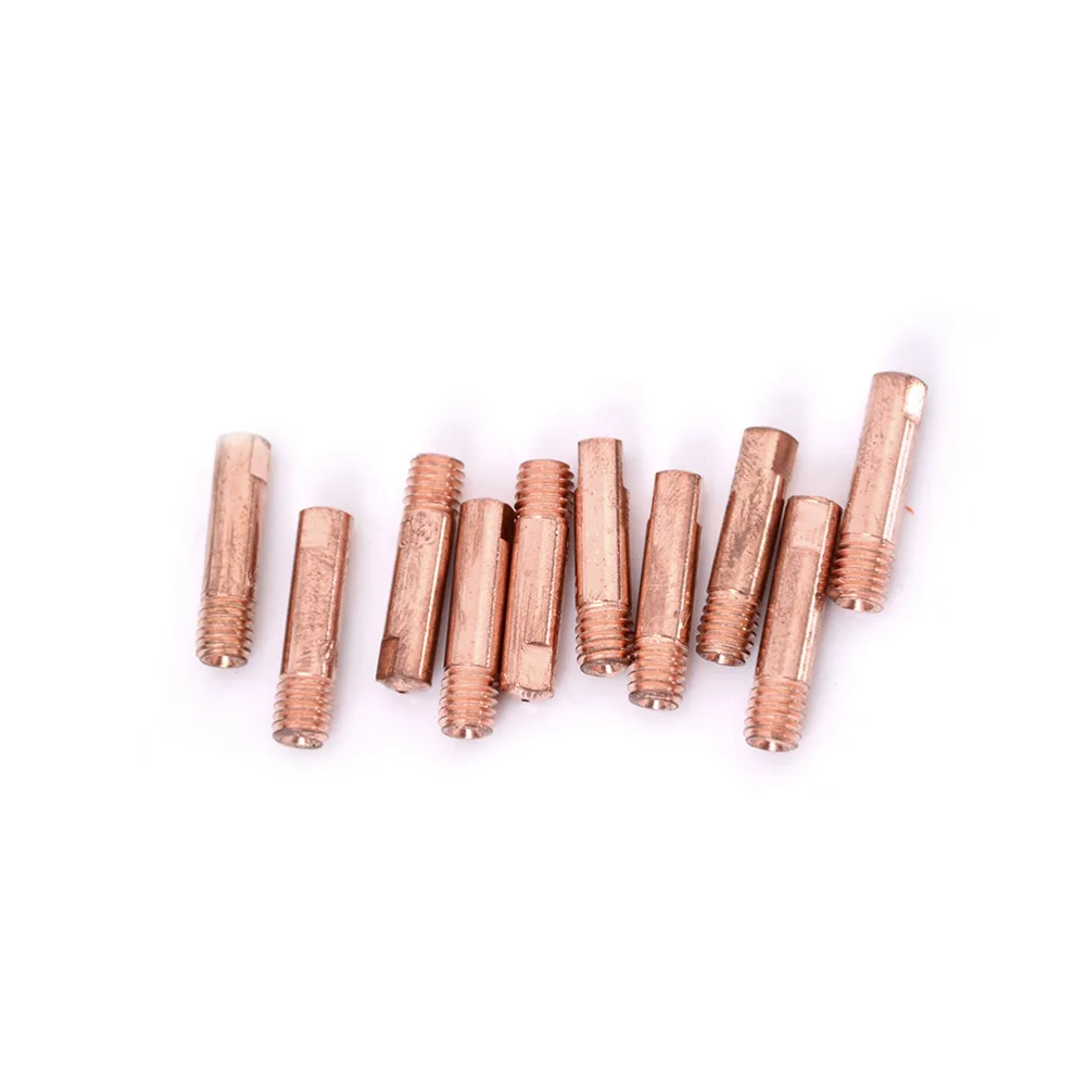 

10pcs Gold 15AK-0.8mm Weld Torch Contact Tips Mig Mag Welding Gas Nozzle