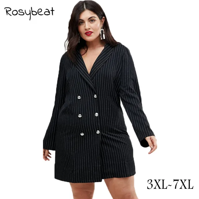 Women Suit Dress Plus size 7XL Plaid Party Elegant Big Size 6XL Dress