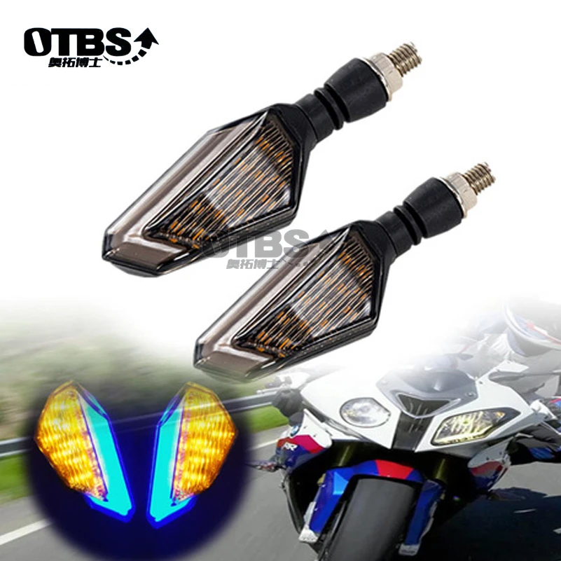 

Pair Motorcycle LED Turn Signal Lamps Left Right Signals Daytime Running Lights Indicators Blinkers Universal for Honda Kawasaki