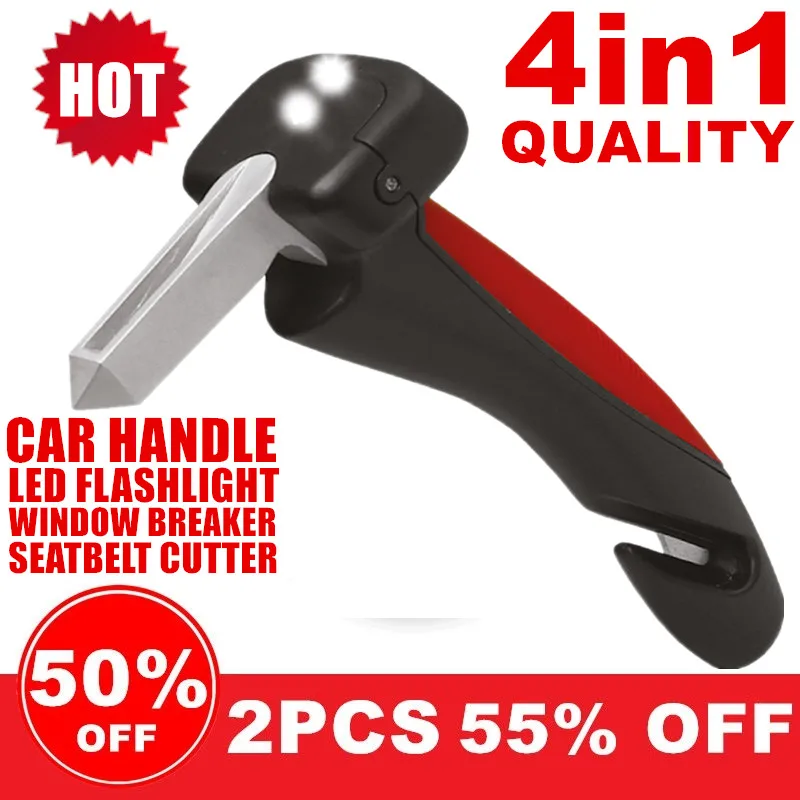 Best 50% OFF Car SeatBelt Cutter Emergency Glass Breaker Autobar Support Cane Handle Aid Stand Grab Bar Door Support