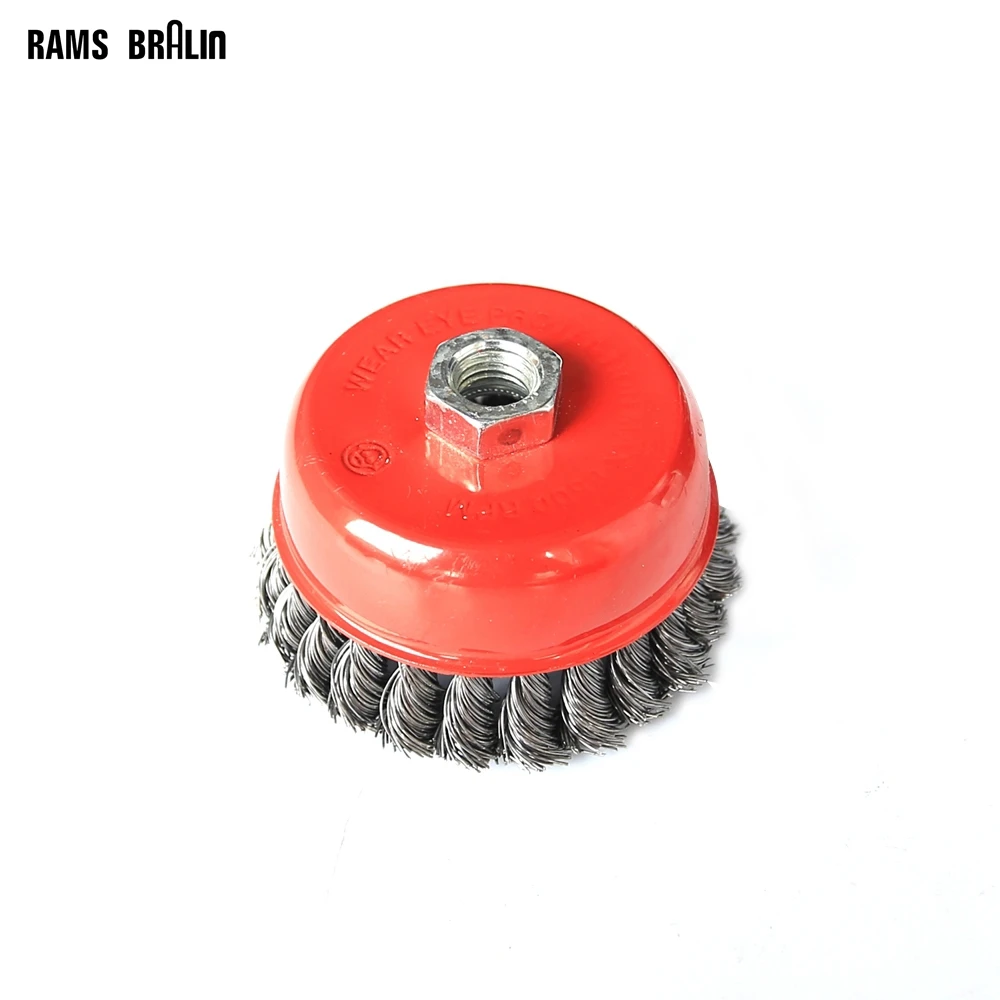 4"*M14 Cup Knot Wire Steel Wire Brush Wheel Derusting Deburring Paint