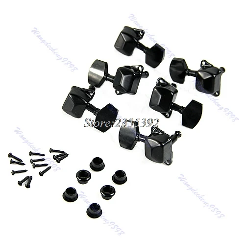 

Semiclosed Guitar String Tuning Pegs Tuners Machine Heads 3L3R Black
