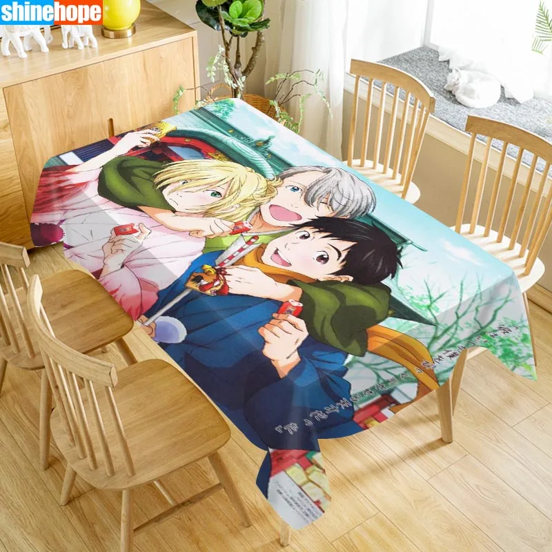 

YURI!!! on ICE Table Cloth Oxford Print Waterproof Oilproof Home Rectangular Party Table Cover 100X140cm/140X250cm